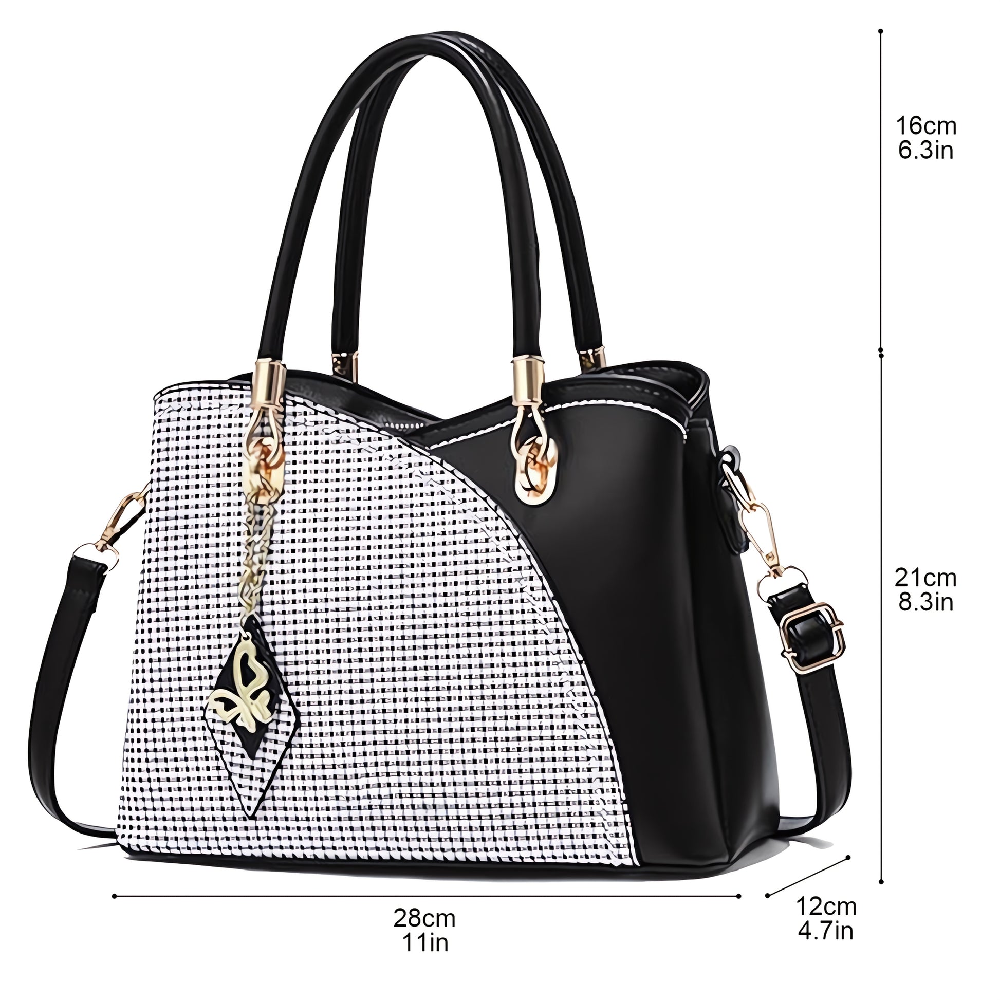 Sac à main, Gris et noir pour femme et quotidien – vue détaillée 5