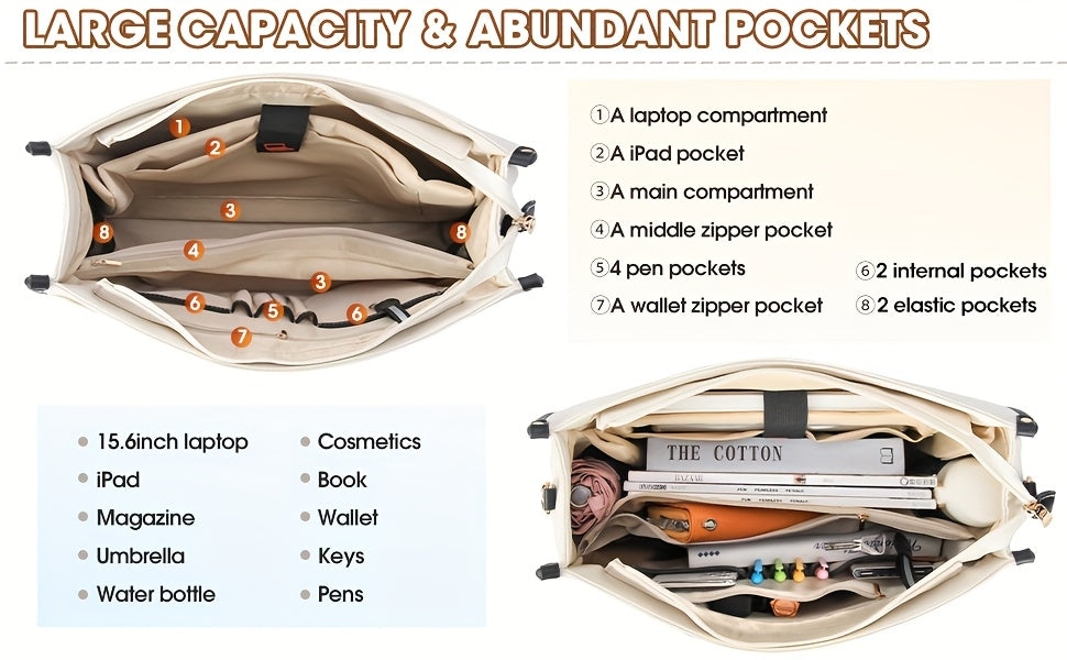 Sac à Main IGOLUMON, 39,62 cm pour Femme Sac d'Ordinateur Portable 39 et quotidien – vue détaillée 12