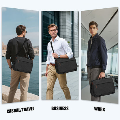 Sac Bandoulière Homme Eshow, 15,6 Pouces pour Ordinateur Portable 15 et quotidien – vue détaillée 7