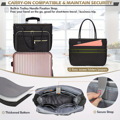 Sac d'enseignant Sac, Noir pour ordinateur portable Sacoche pour femmes et infirmières – vue détaillée 6