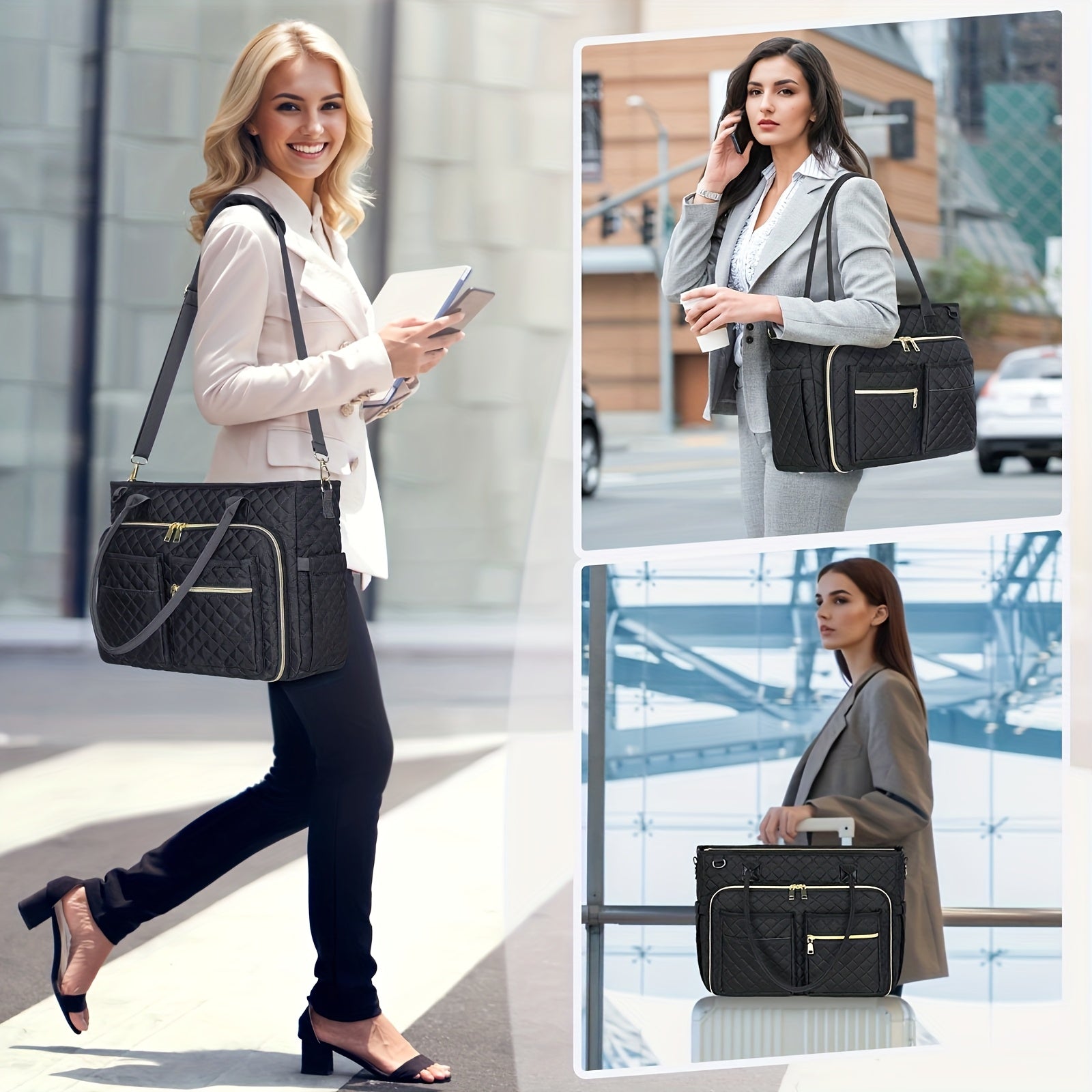 Sac d'enseignant Sac, Noir pour ordinateur portable Sacoche pour femmes et infirmières – vue détaillée 7