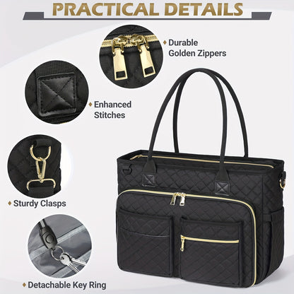 Sac d'enseignant Sac, Noir pour ordinateur portable Sacoche pour femmes et infirmières – vue détaillée 10