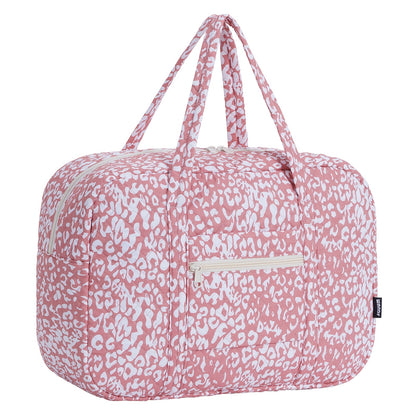 Sac de Sport et Voyage, Imprimé Léopard Rose pour camping et voyage – vue détaillée 3