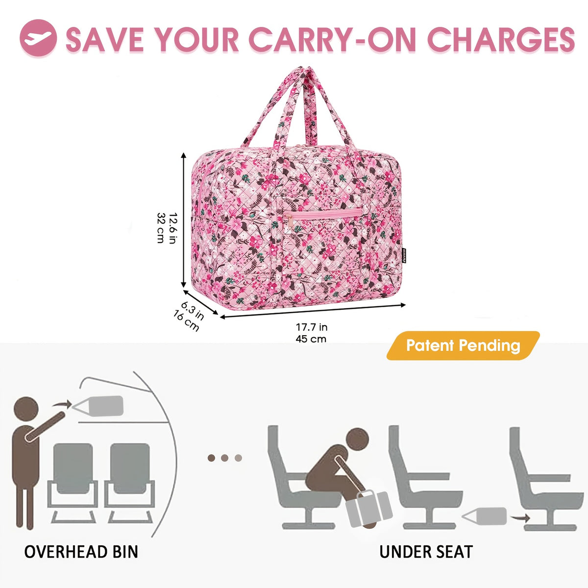 Sac de Sport et Voyage, Imprimé Léopard Rose pour camping et voyage – vue détaillée 4