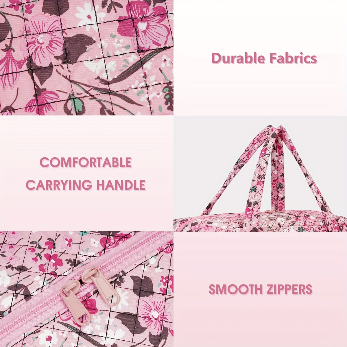 Sac de Sport et Voyage, Imprimé Léopard Rose pour camping et voyage – vue détaillée 5