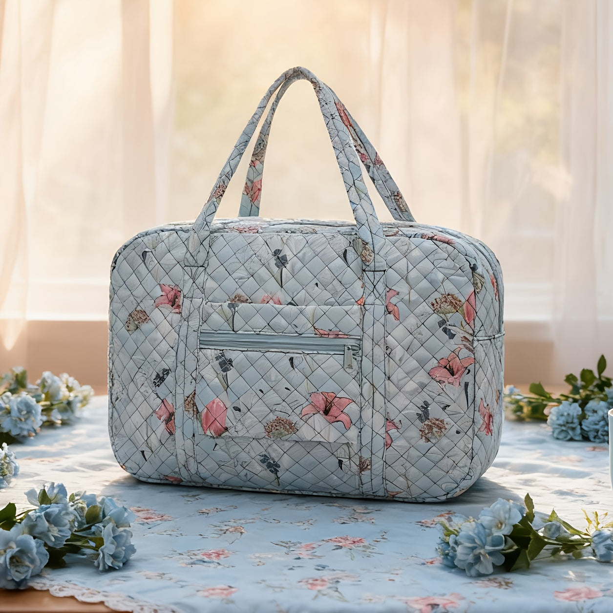 Sac de Sport et Voyage, Imprimé Léopard Rose pour camping et voyage – vue détaillée 9