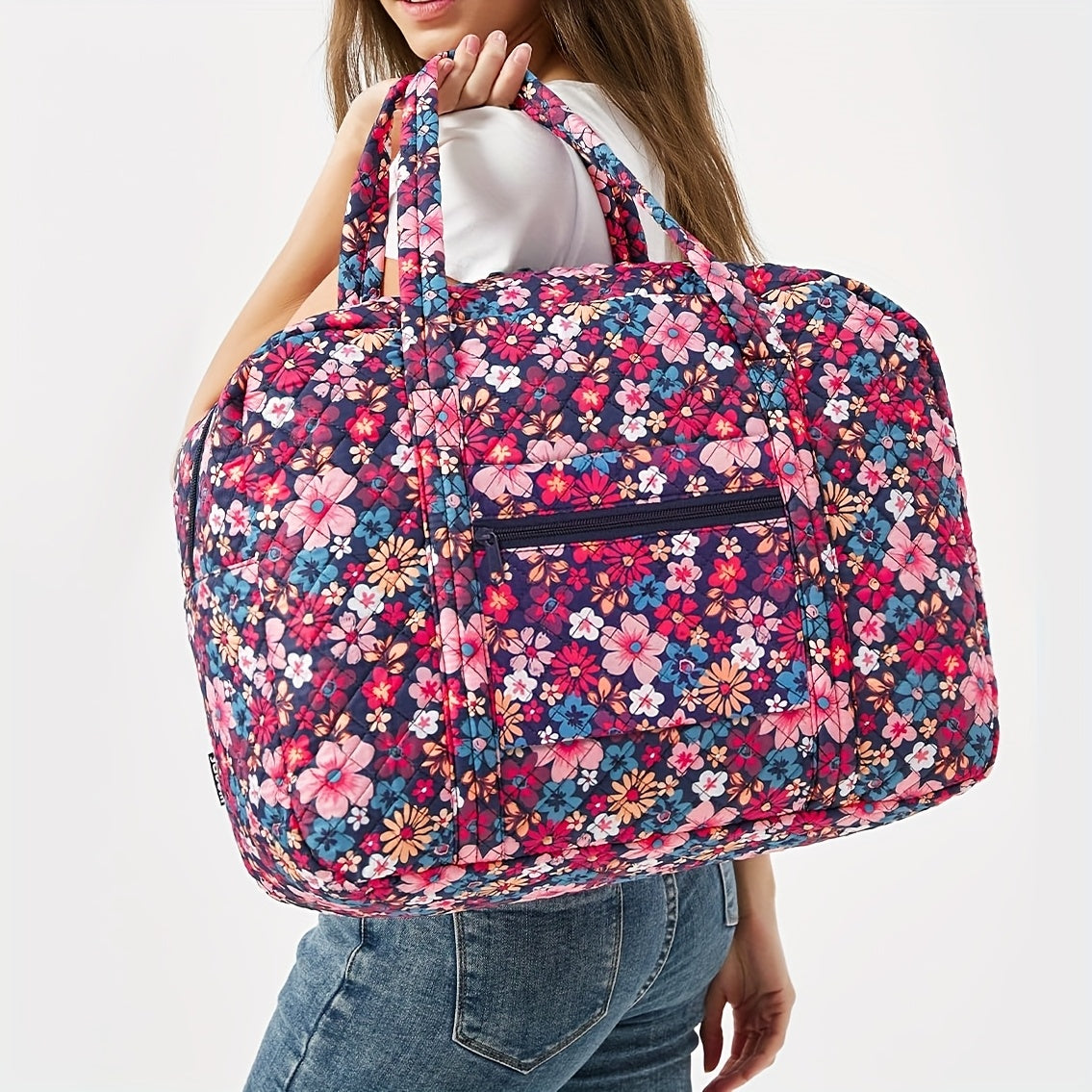 Sac de Sport et Voyage, Imprimé Léopard Rose pour camping et voyage – vue détaillée 10