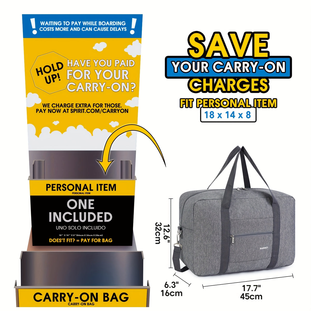 Sac de Voyage Léger, réglable pour camping et voyage – vue détaillée 6