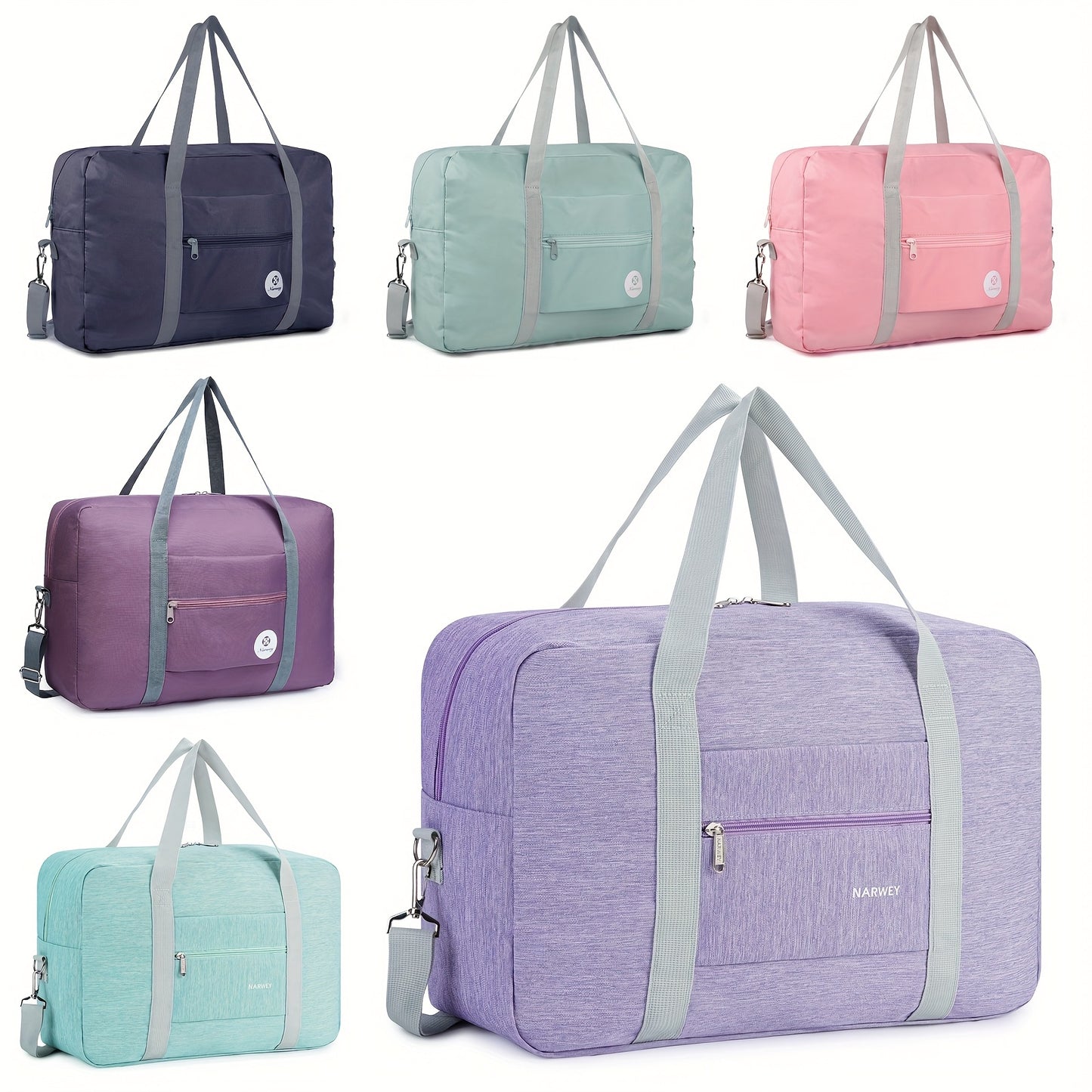 Sac de voyage léger sous-siège, Violet pour camping et voyage – vue principale