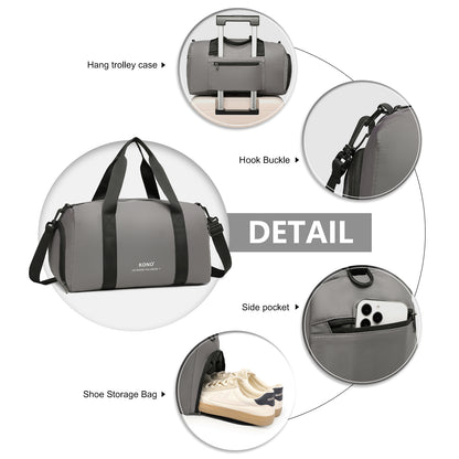 Sacs polochon, Gris pour camping et voyage – vue détaillée 11