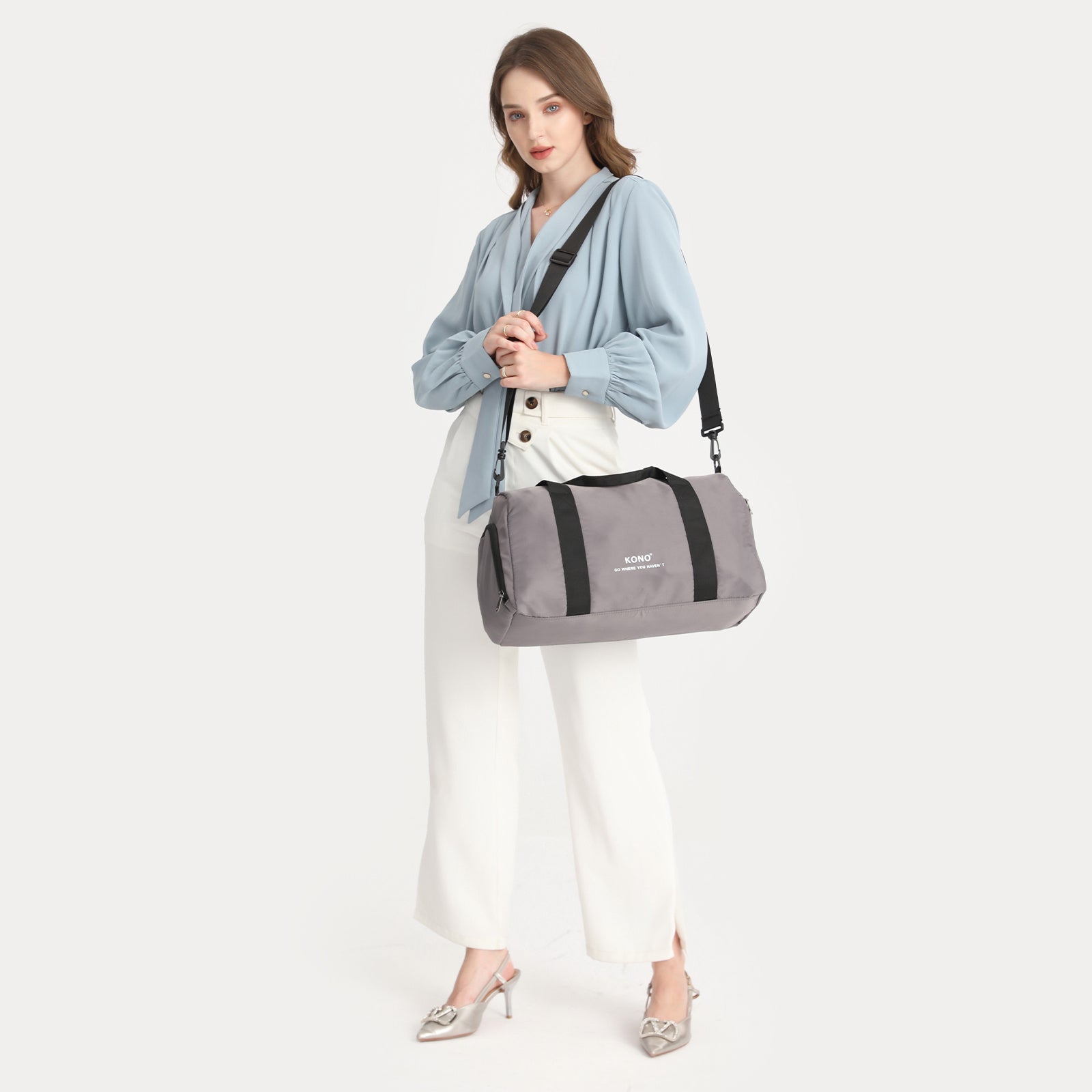 Sacs polochon, Gris pour camping et voyage – vue détaillée 21
