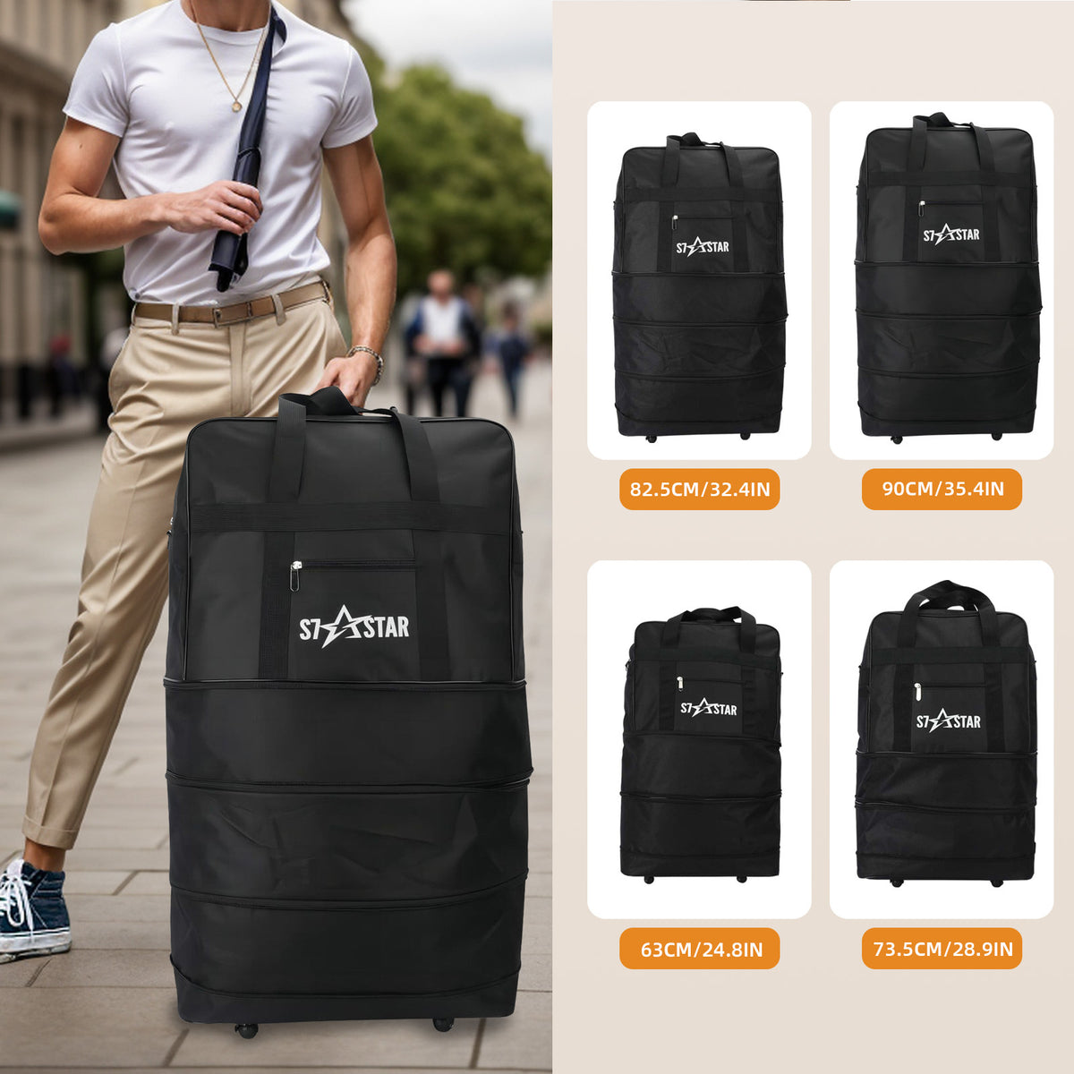 Sacs polochon, pliable pour camping et voyage – vue détaillée 6