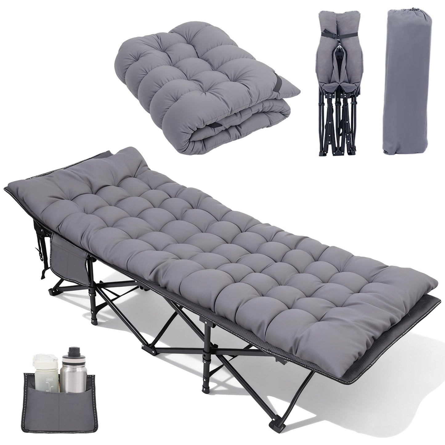 Sekey Lit de Camping, pliable pour jardin et terrasse – vue principale