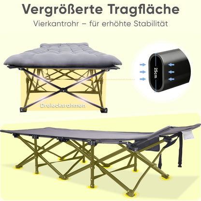 Sekey Lit de Camping, pliable pour jardin et terrasse – vue détaillée 3