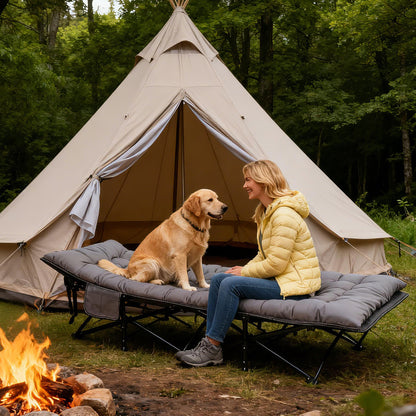 Sekey Lit de Camping, pliable pour jardin et terrasse – vue détaillée 7
