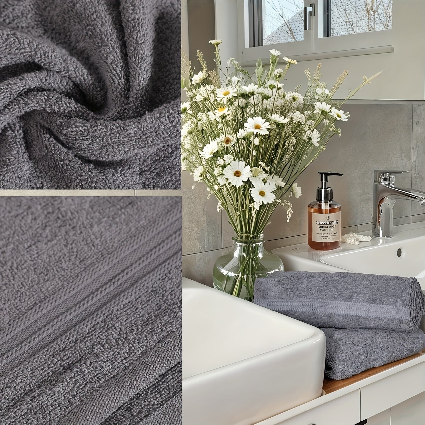 serviettes de main, coton pour salle de bain et maison – vue détaillée 2