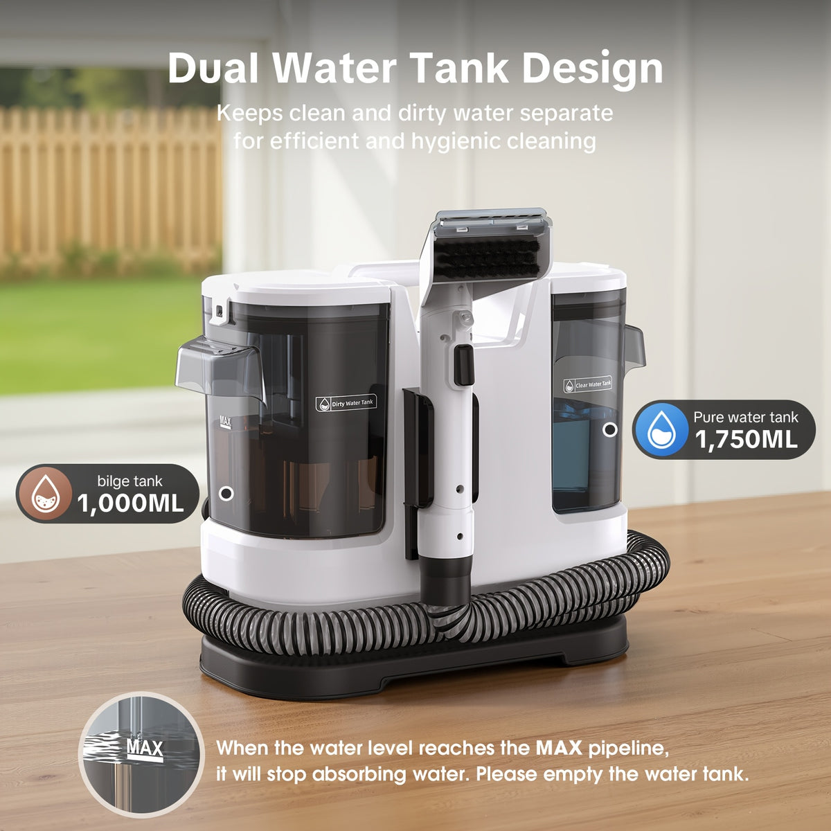 Shampouineuses portables pour tapis, Vision d'Eau Chaude V8 pour Tapis et Tapisserie d'Ammeublement – vue détaillée 7