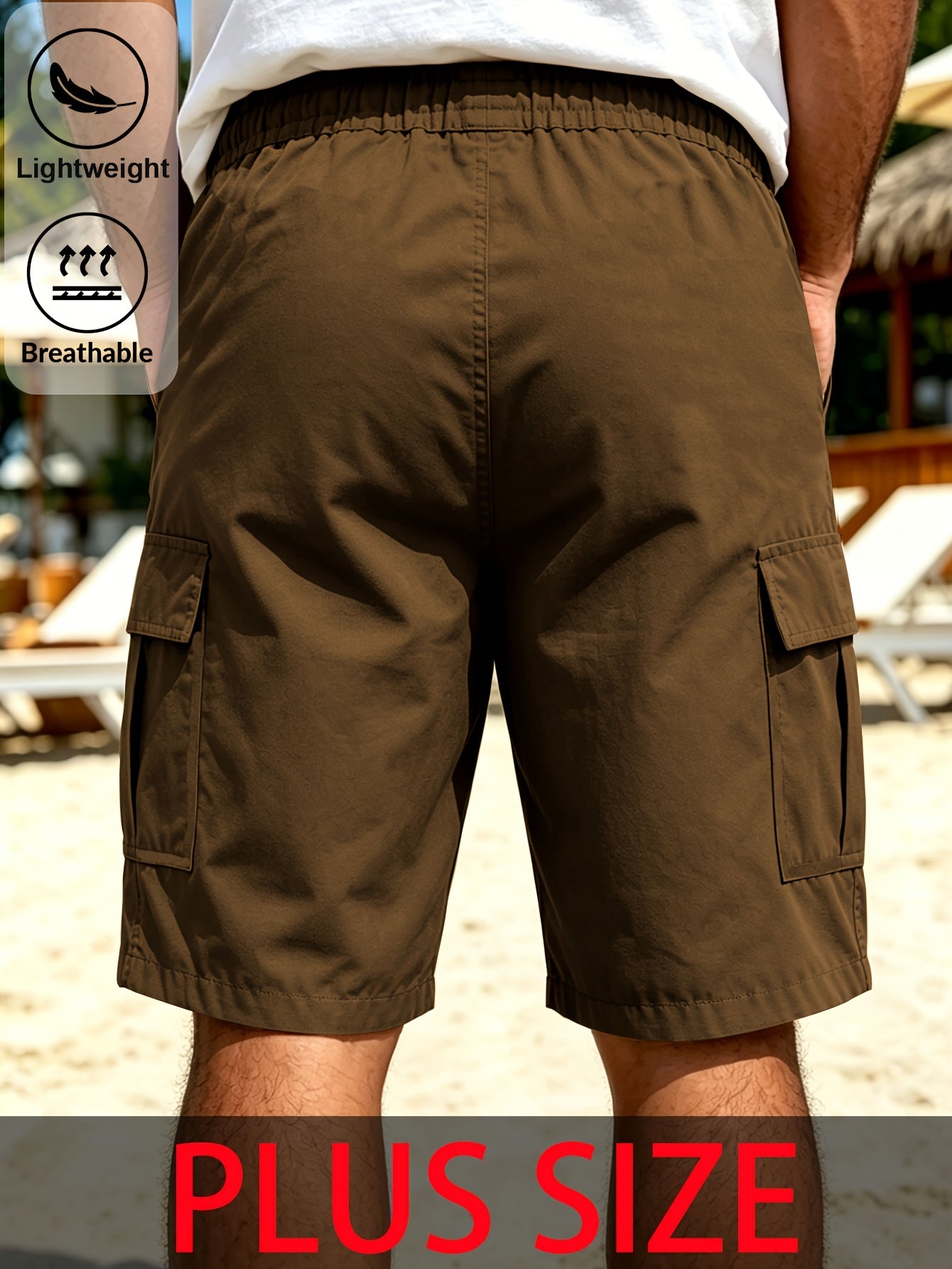 Shorts cargo, Kaki pour véhicule et déplacements – vue détaillée 4