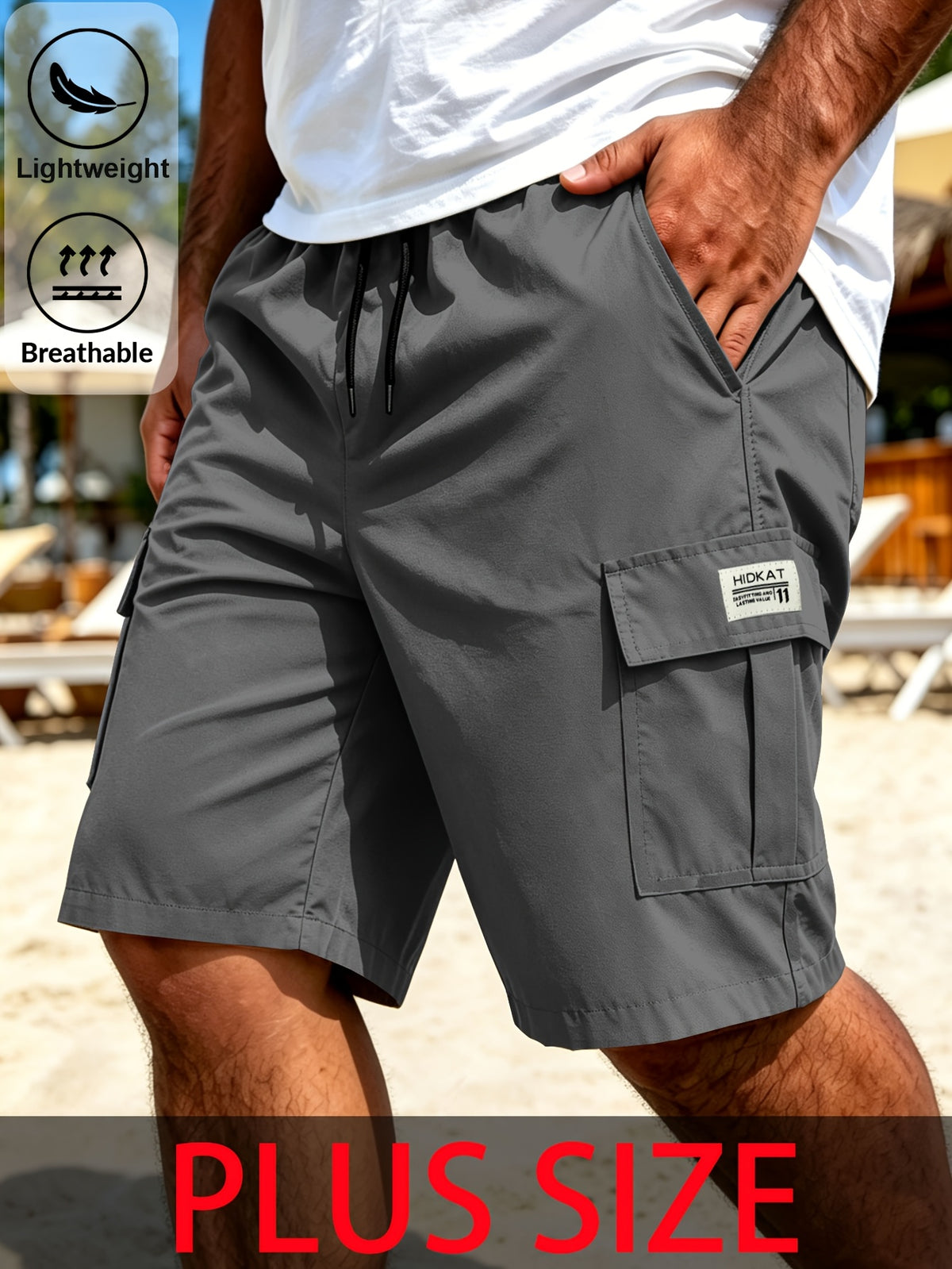 Shorts cargo, Kaki pour véhicule et déplacements – vue détaillée 22