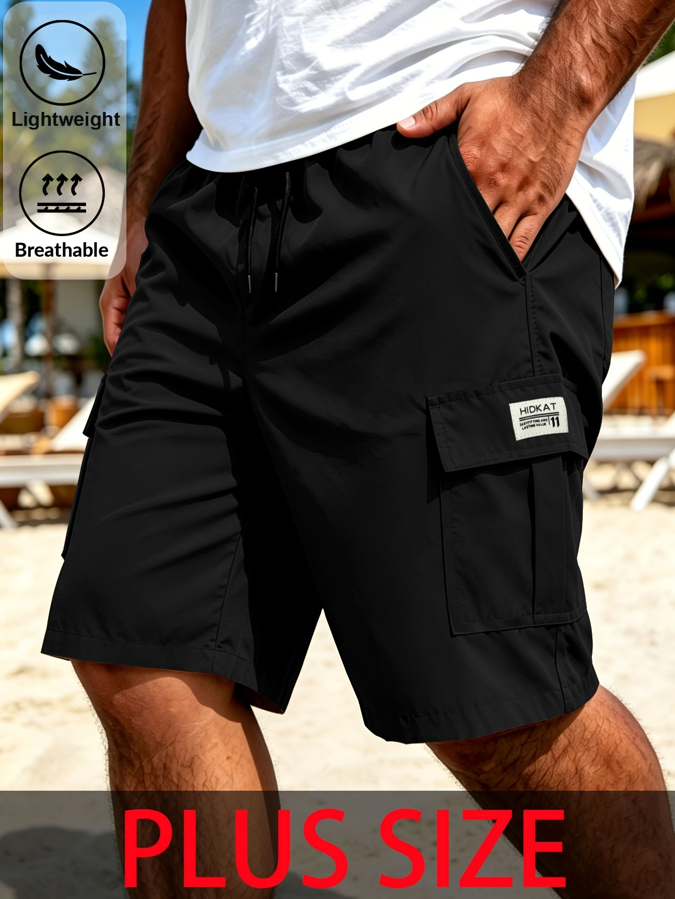Shorts cargo, Kaki pour véhicule et déplacements – vue détaillée 24