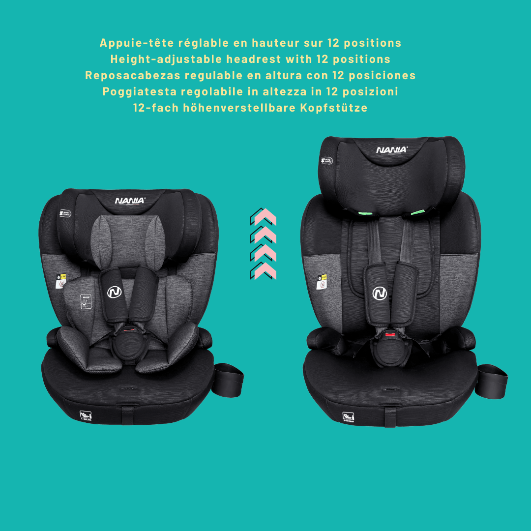 Siège auto bébé évolutif, réglable pour véhicule et déplacements – vue détaillée 13
