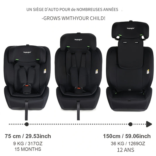Siège auto de sécurité, réglable pour véhicule et déplacements – vue principale