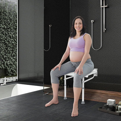 Siège de douche mural pliable, réglable pour quotidien et maison – vue détaillée 5