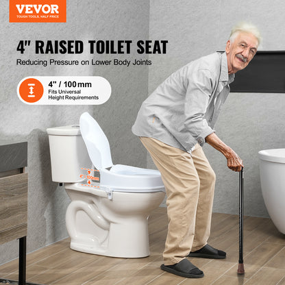 Siège de Toilette Élevé VEVOR, 300 lbs pour Personnes Âgées et quotidien – vue détaillée 5