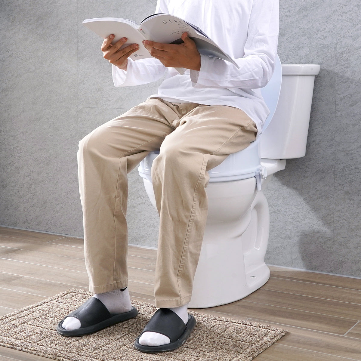 Siège de Toilette Élevé VEVOR, 300 lbs pour Personnes Âgées et quotidien – vue détaillée 8