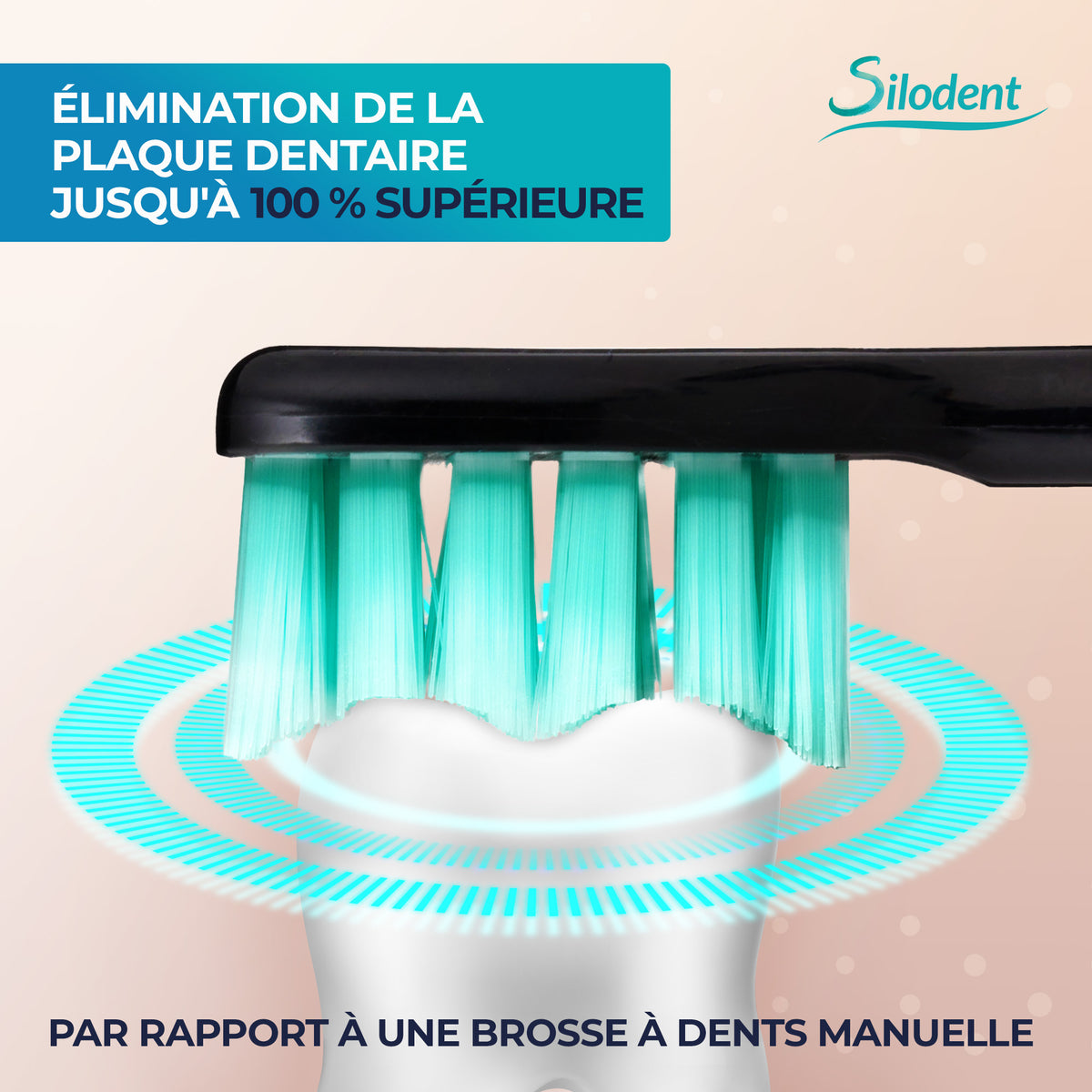 Silodent brosse à dents sonique, Bleu de nuit pour camping et voyage – vue détaillée 4