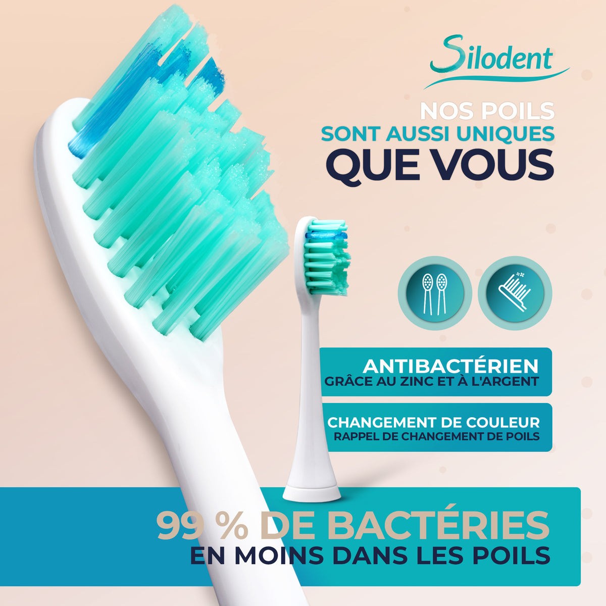 Silodent brosse à dents sonique, Bleu de nuit pour camping et voyage – vue détaillée 9