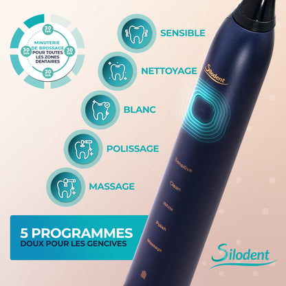 Silodent brosse à dents sonique, Bleu de nuit pour camping et voyage – vue détaillée 18