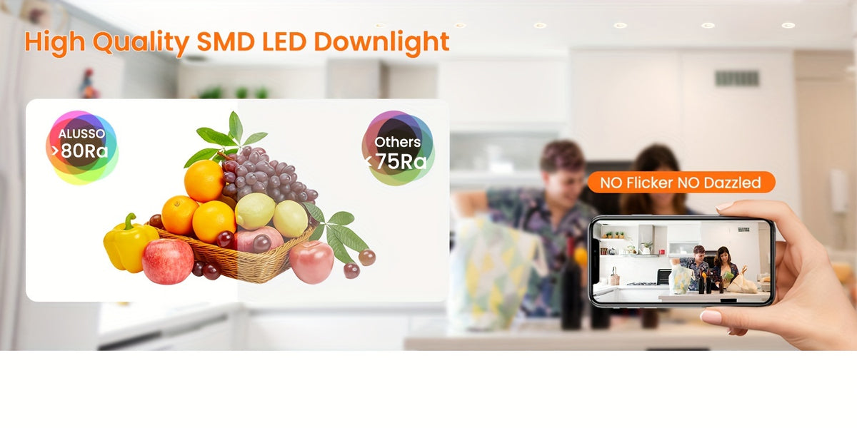 spots encastrables LED ALUSSO, éclairage LED pour cuisine et coin repas – vue détaillée 18