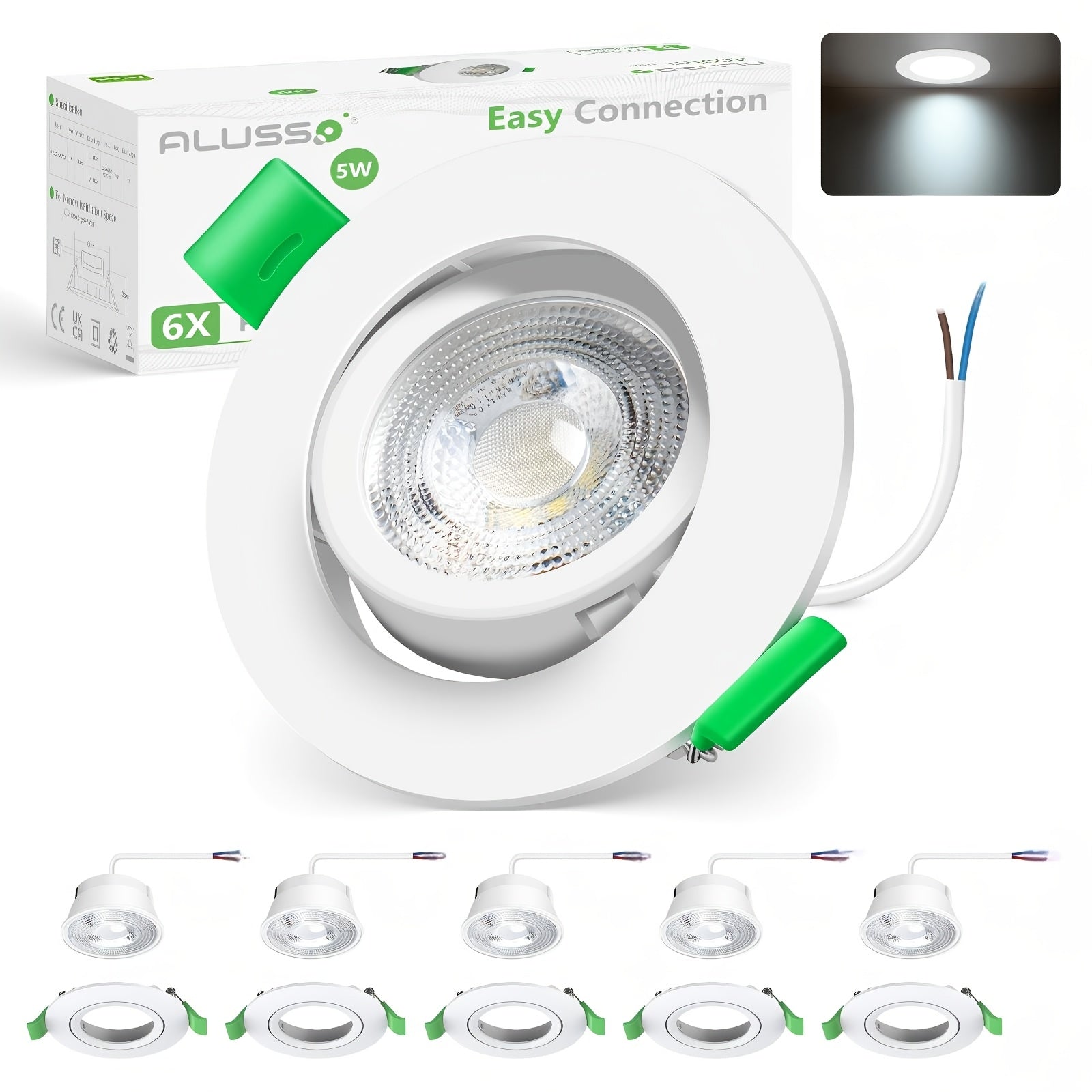 spots encastrables LED ALUSSO, éclairage LED pour cuisine et coin repas – vue détaillée 22