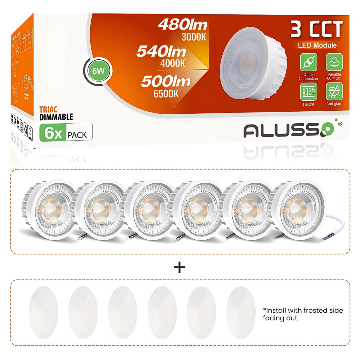 spots encastrables LED ALUSSO, éclairage LED pour cuisine et coin repas – vue détaillée 28
