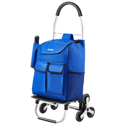 Stair Climbing Cart Poussette Pliante, Argent + Bleu marine pour véhicule et déplacements – vue détaillée 9