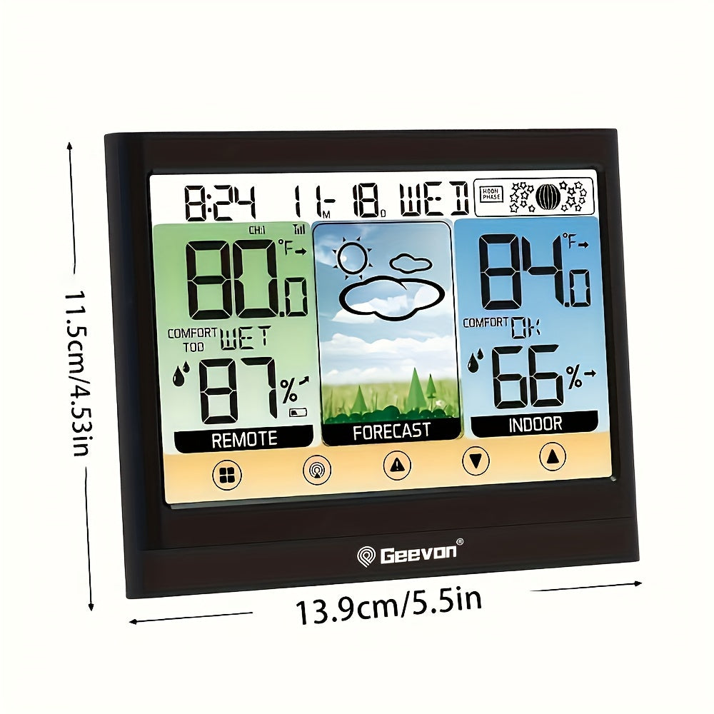 Station météo sans fil, 1pc pour maison et mesure intérieure et extérieure – vue principale