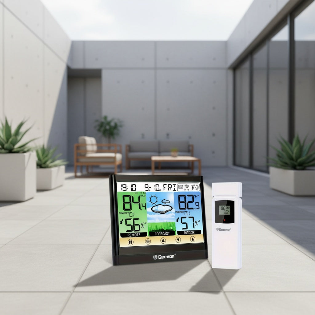 Station météo sans fil, 1pc pour maison et mesure intérieure et extérieure – vue détaillée 5
