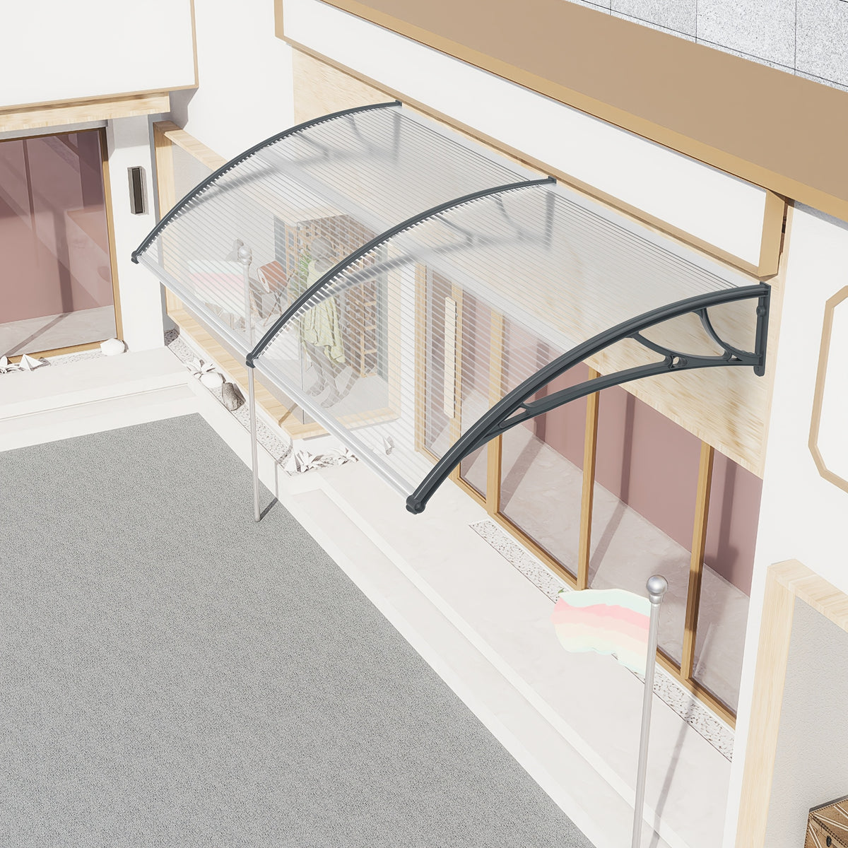 Store banne, 300×100cm pour jardin et balcon – vue détaillée 3