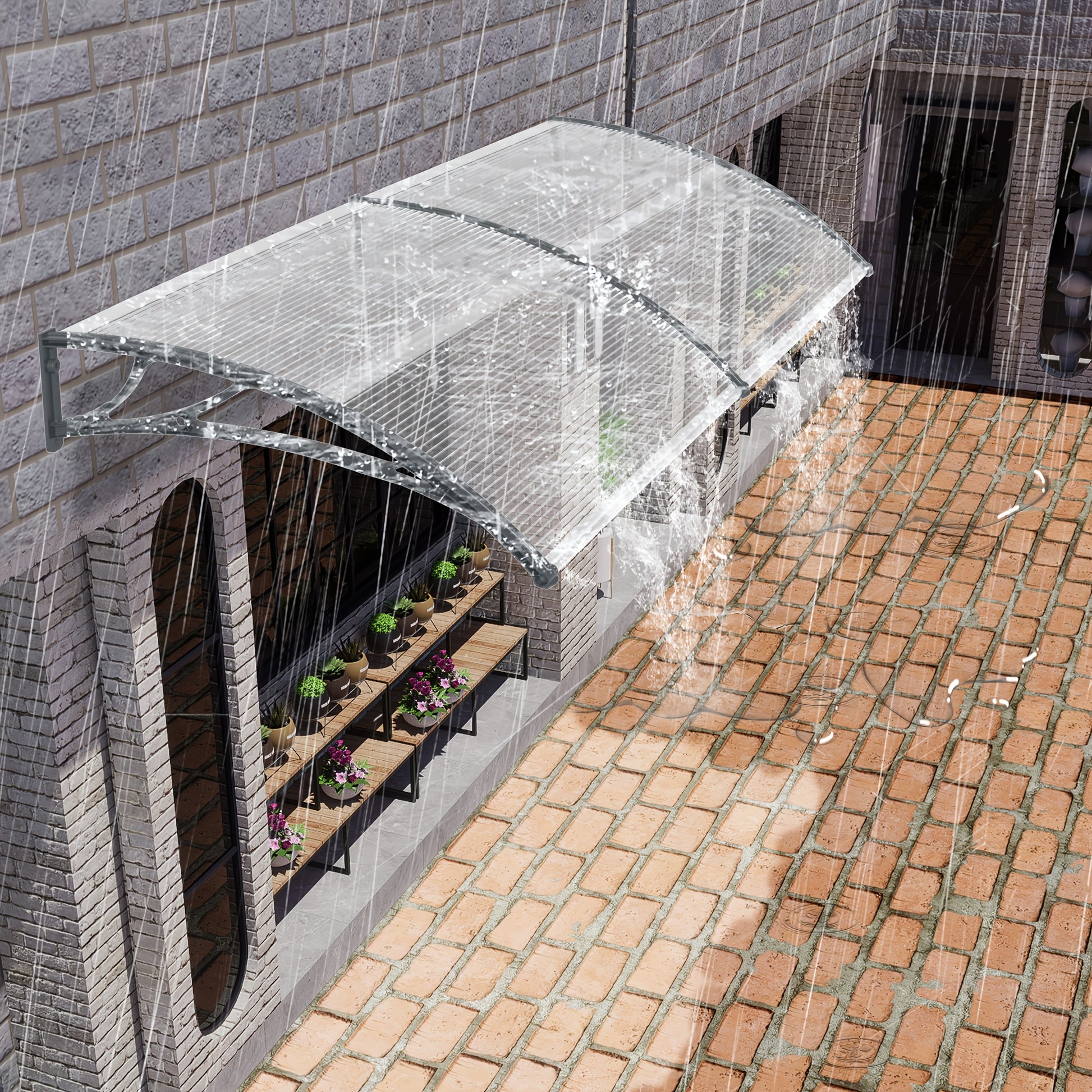 Store banne, 300×100cm pour jardin et balcon – vue détaillée 4