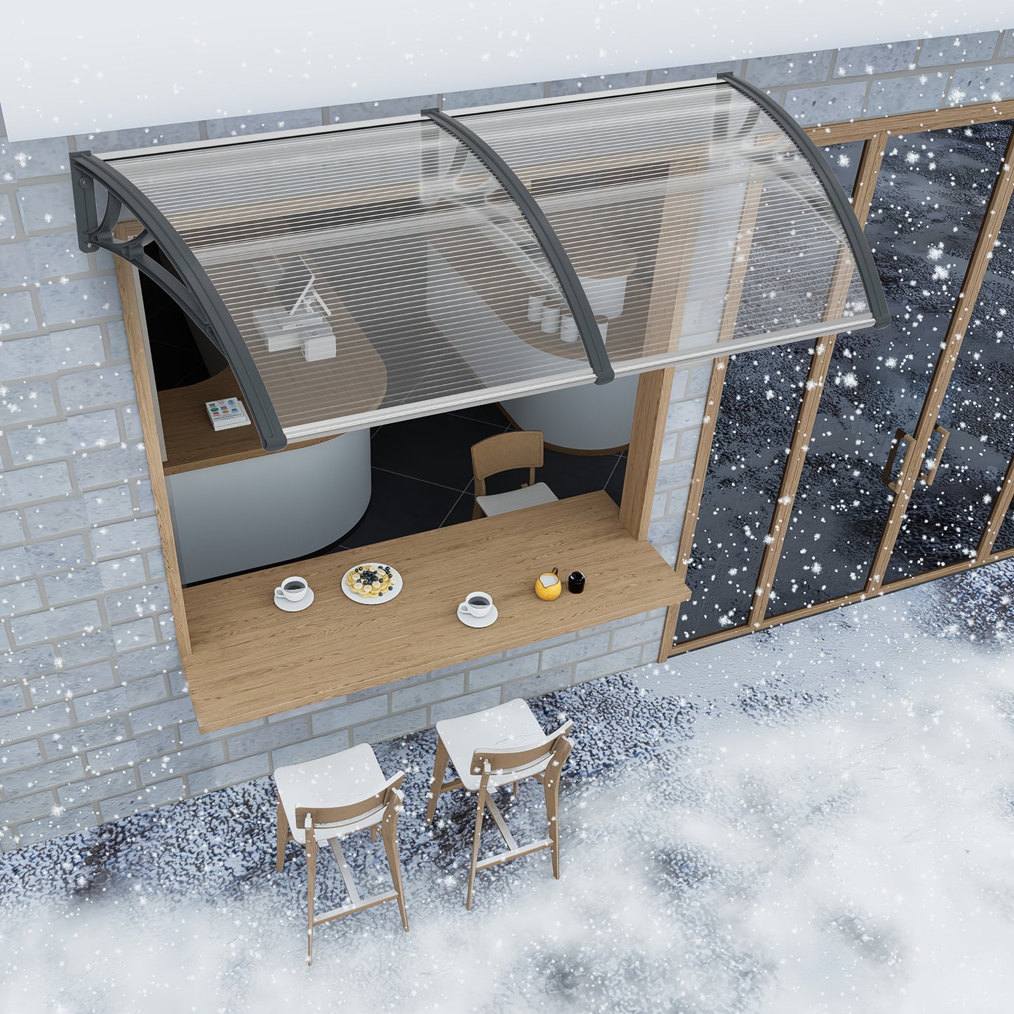 Store banne, 300×100cm pour jardin et balcon – vue détaillée 5