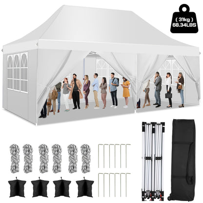 Store banne, Blanc (avec 4 sacs de frappe) pour jardin et balcon – vue détaillée 12