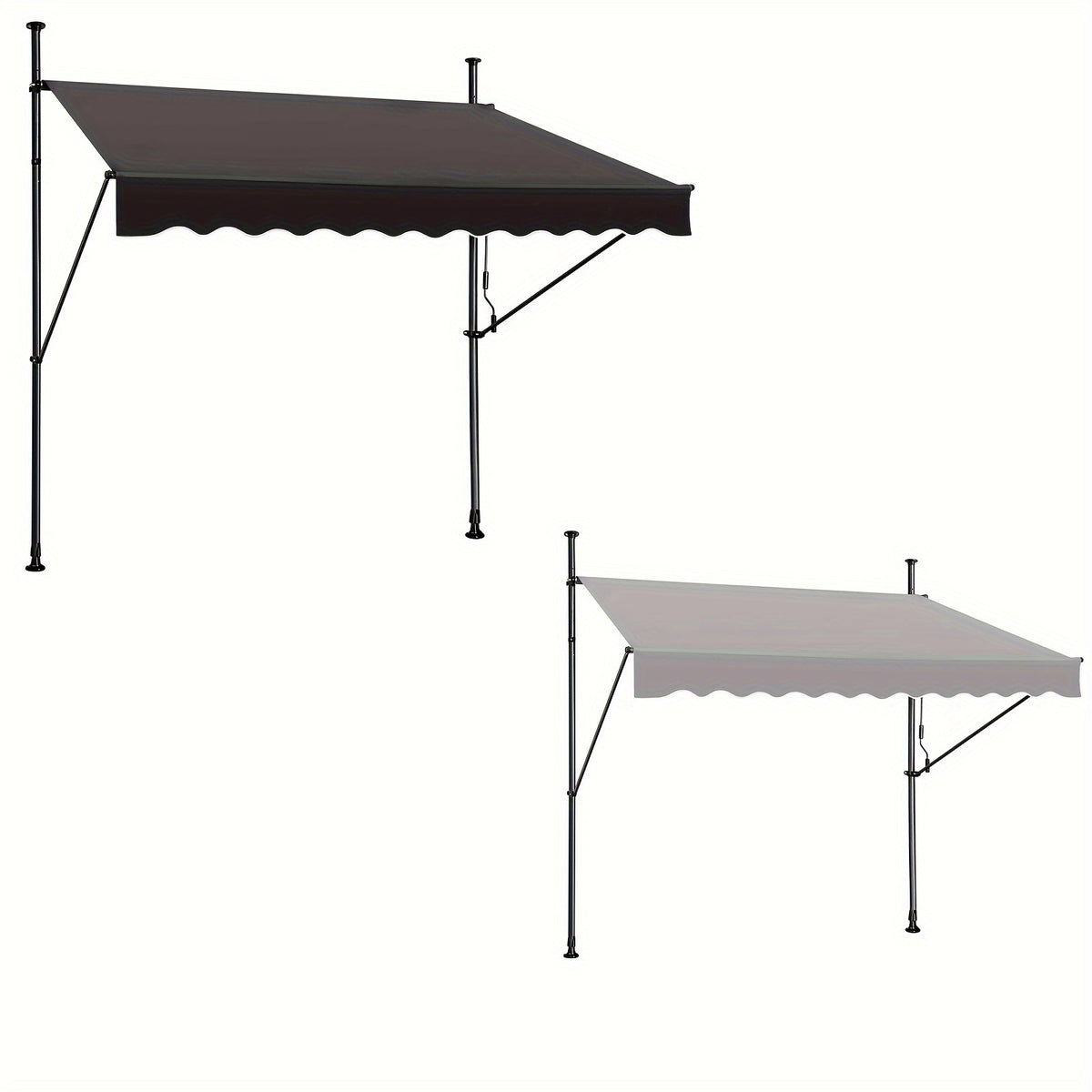 Store banne, Gris foncé pour balcon et jardin – vue principale