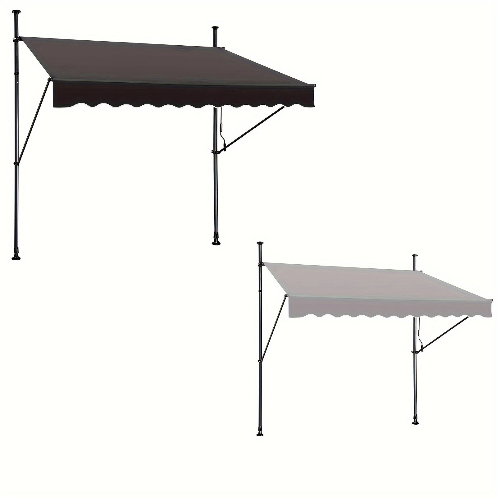 Store banne, Gris foncé pour balcon et jardin – vue principale