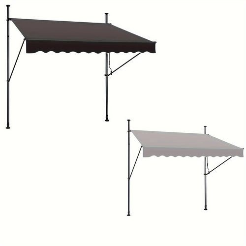 Store banne, Gris foncé pour balcon et jardin – vue principale