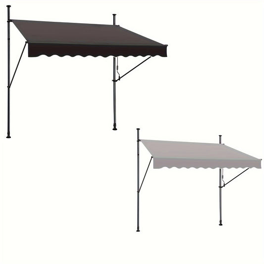 Store banne, Gris foncé pour balcon et jardin – vue principale