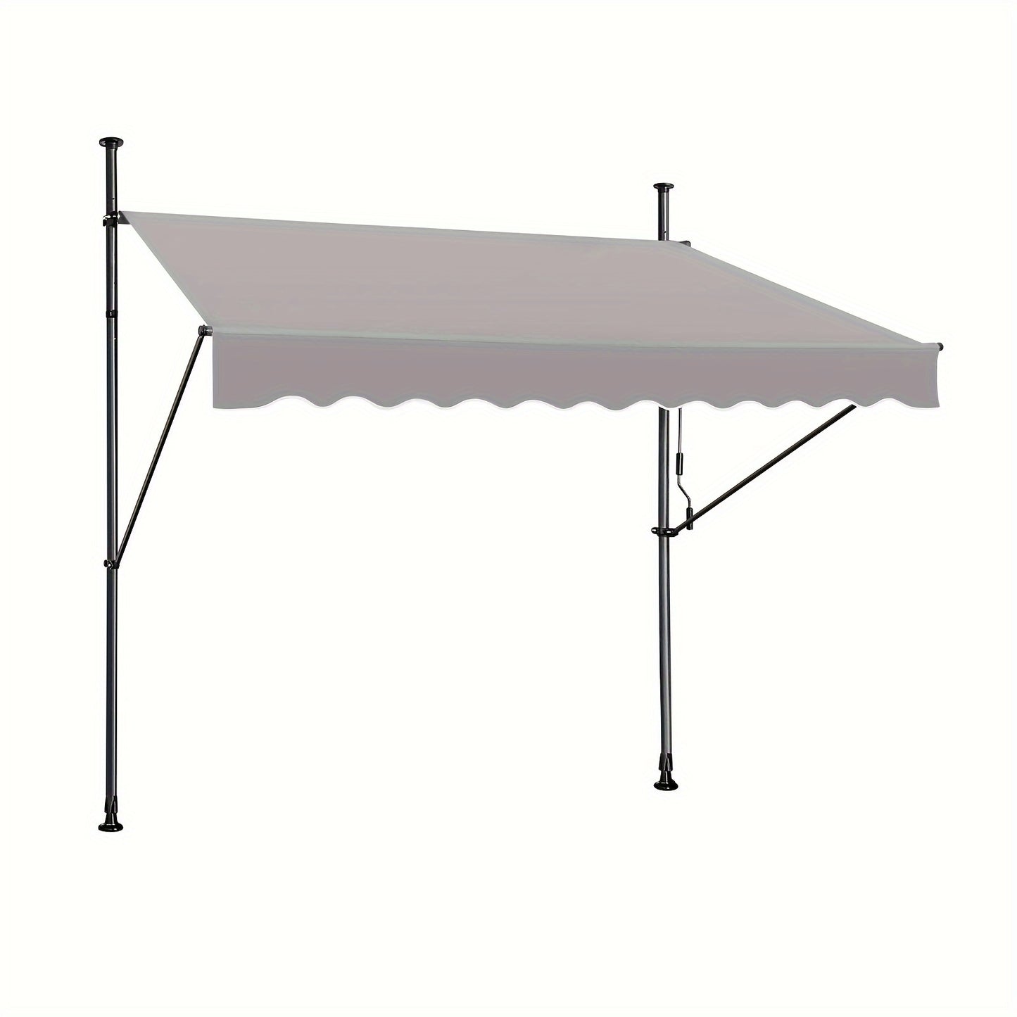 Store banne, Gris foncé pour balcon et jardin – vue détaillée 8