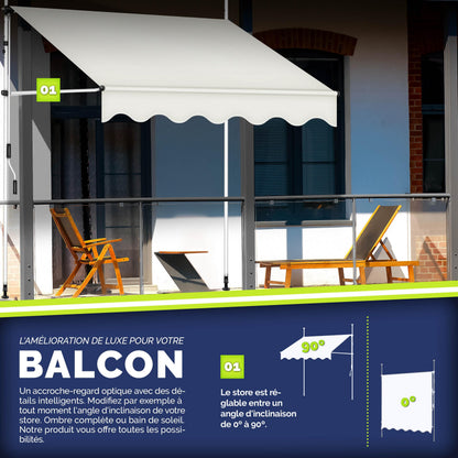Store banne, Gris pour balcon – vue détaillée 2