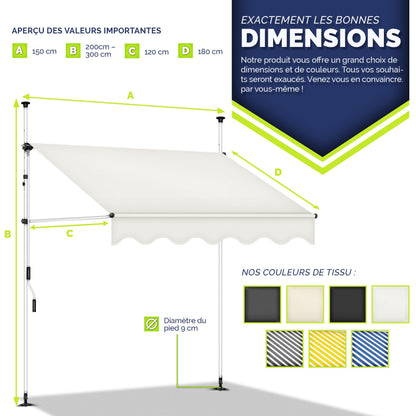 Store banne, Gris pour balcon – vue détaillée 6