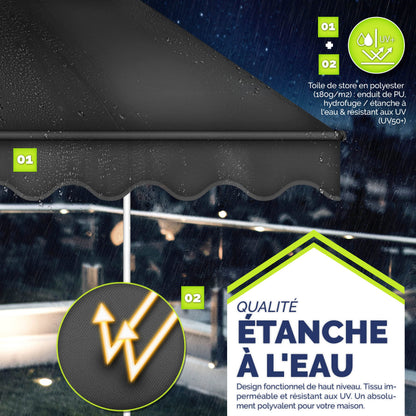 Store banne, Gris pour balcon – vue détaillée 9